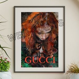 Gucci Pop Art Print 11x17 Wall Decor Urban Wall Art Dark Trendy Art By Denardai